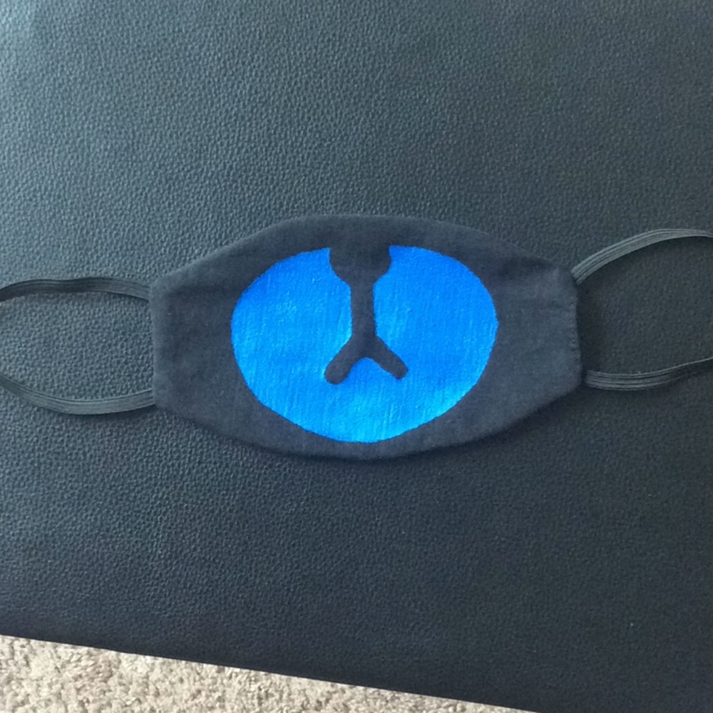 Blue k-pop face mask